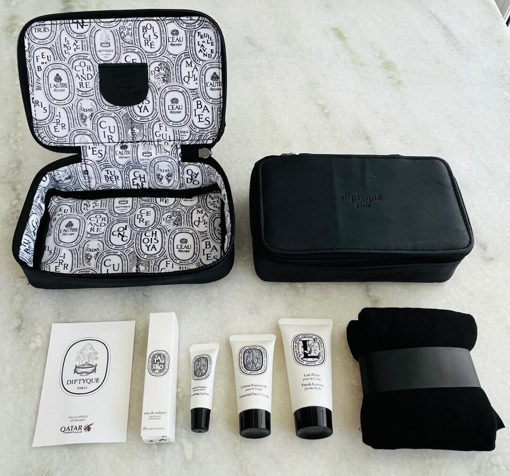 Diptyque Qatar Airways Business Class Amenity Toiletry Bag